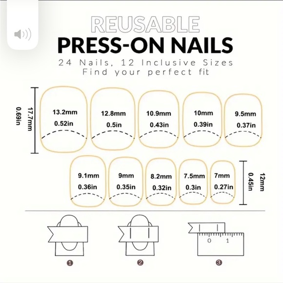 24 Piece Mid Length Square Tip Press On Nails. - Picture 7 of 7